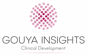 Gouya Insights Clinical Development logo with a purple background.