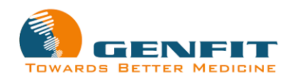 Genfit logo with the tagline Towards Better Medicine.